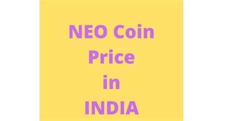 Neo Coin Price In Inr